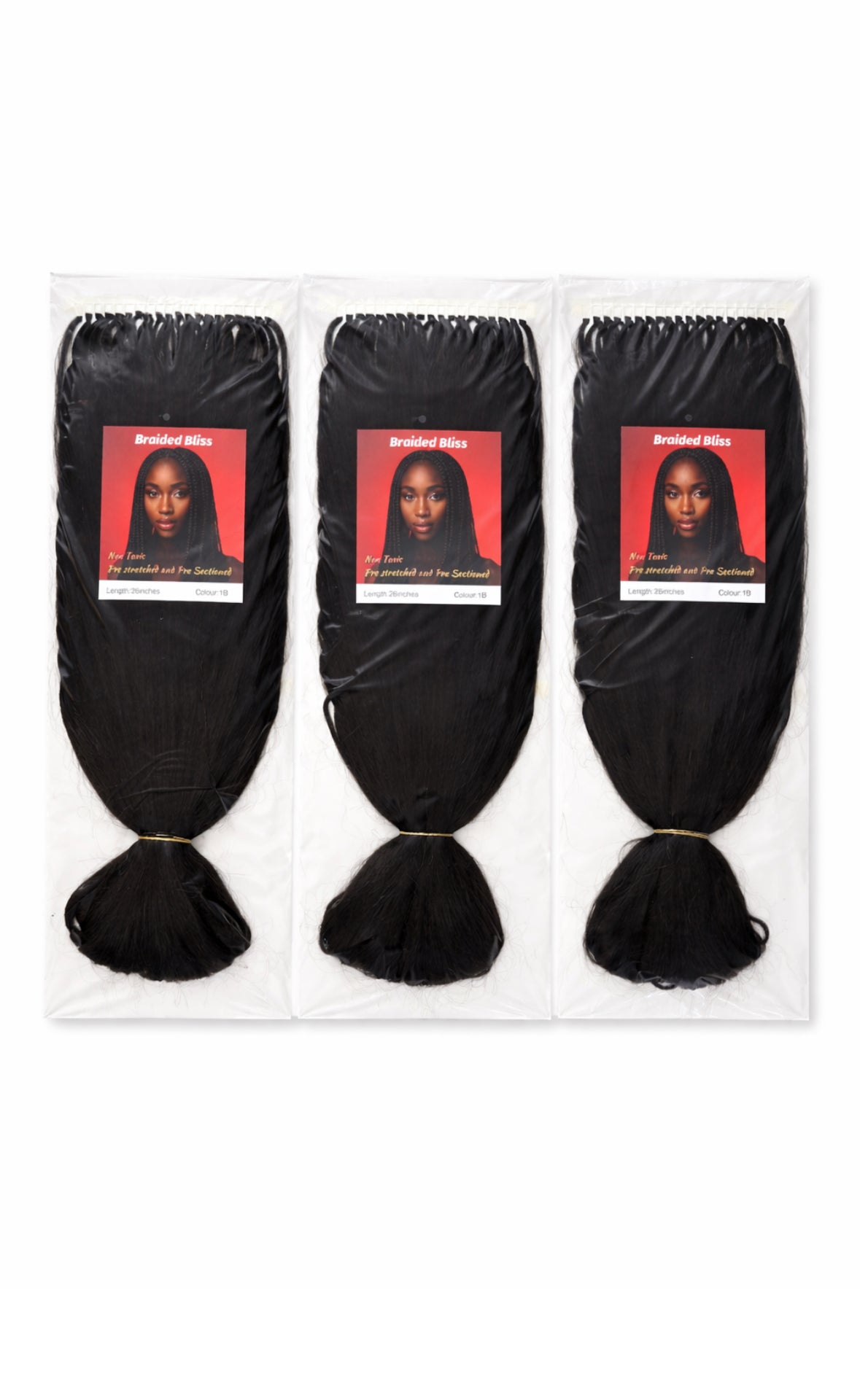 3-Pack Bundle — Non-Toxic Braiding Hair